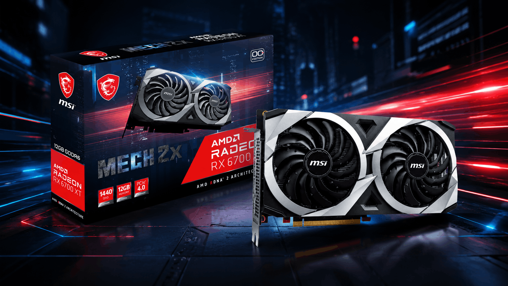 Carte Graphique MSI AMD Radeon RX 6700 XT Mech 2X 12Go